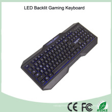 Multi 3 Colors 104 Keys Wired Letter Illuminated Ergonomics Keyboards (KB-1801EL)